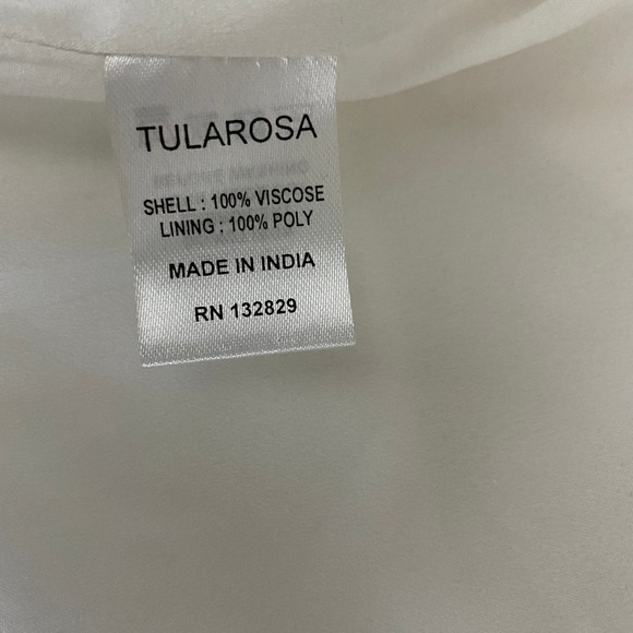 Tularosa Mini Dress Women's M White Lace Mesh Sheer A Line Beach Boho Summer - Picture 5 of 6